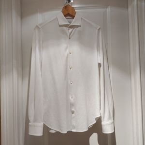 Loro Piana Optical White Pique Shirt